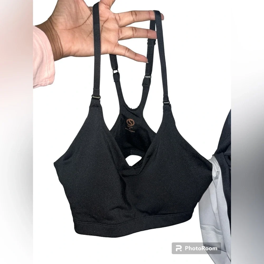 NWT Shape Harness Tank w/ Sports Bra - Black/White/Gray - Sz Medium